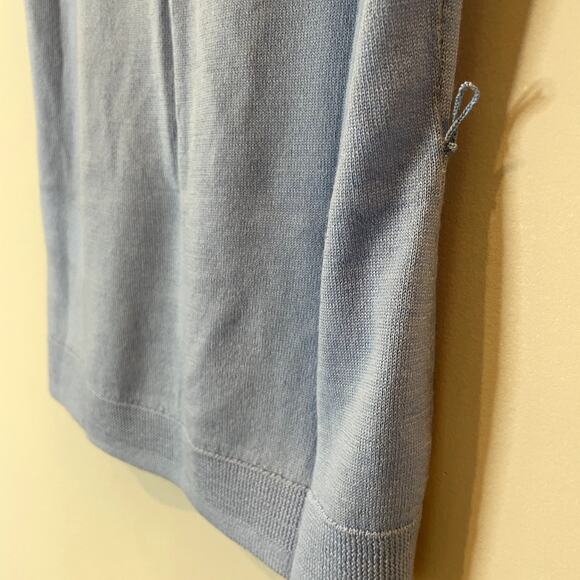 J.Crew Belted Sweater Shell Merino Wool Top Fine Rib Date Office CG796 XXS FLAW - Picture 10 of 13